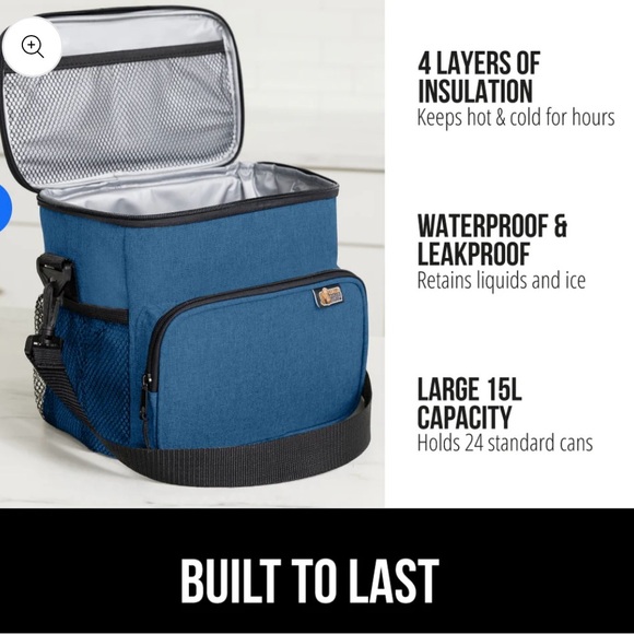 Gorilla grip blue Insulated Cooler Bag - Picture 1 of 8